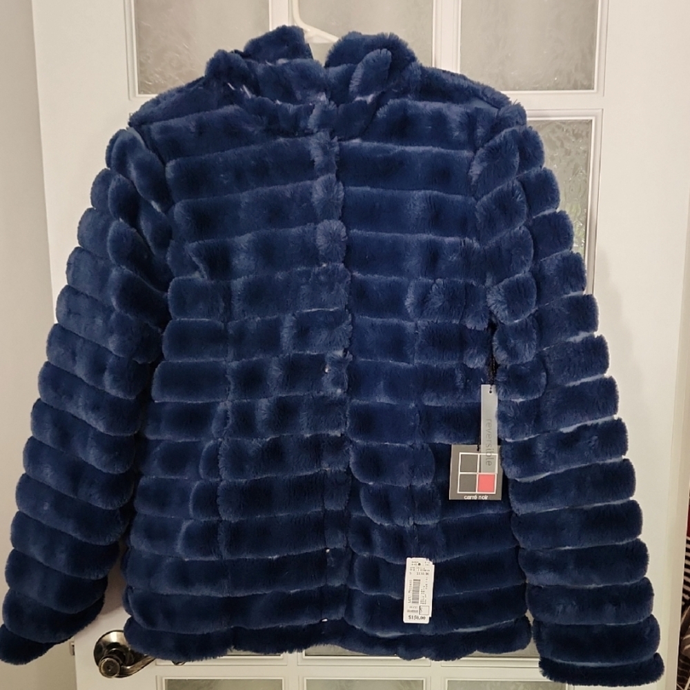 Carré Noir Reversible Faux Fur Jacket / New with tag